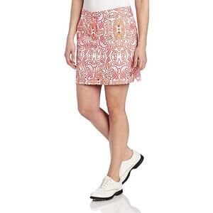 Adidas Climacool Pink Blooming Tattoo Swirl Golf Skirt Skort Size 2